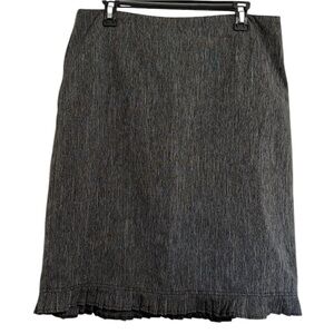 Ladies Dark Grey Skirt Size 12 With Ruffle Detail